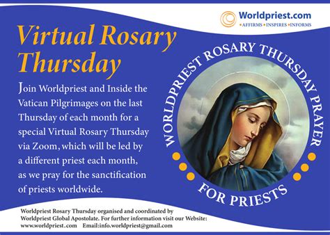 Glory be to the Father, and to the Son, and to the Holy Spirit. . Rosary thursday